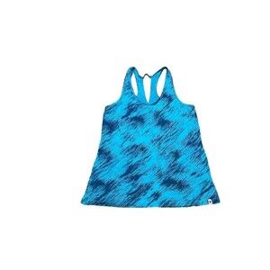 Blue Patterned Women's Tank Top